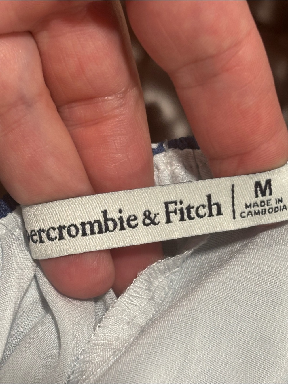 Abercrombie & Fitch Blue & White Cutout Maxi Dress Medium Lined Pockets - Picture 7 of 10